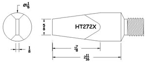 Hexacon ht - 272 x螺纹钎焊,1-1/8”直径