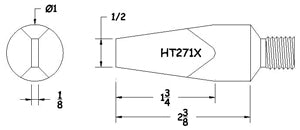Hexacon ht - 271 x螺纹钎焊,1”直径